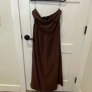 Workshop Republic Clothing Chocolate Strapless Dress